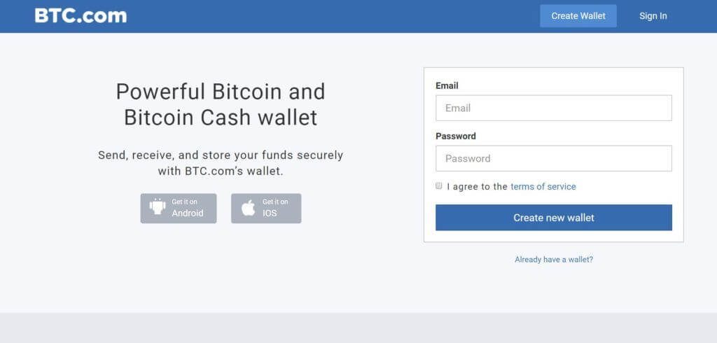 BTC Wallet Sign Up